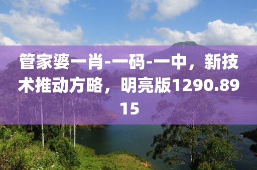 管家婆一肖-一码-一中，新技术推动方略，明亮版1290.8915