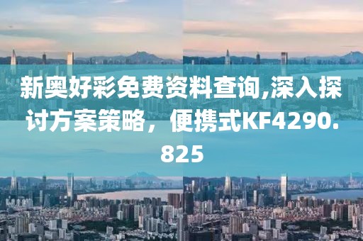 新奥好彩免费资料查询,深入探讨方案策略，便携式KF4290.825