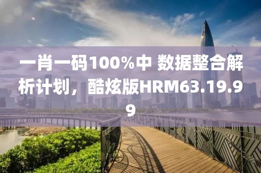 一肖一码100%中 数据整合解析计划，酷炫版HRM63.19.99