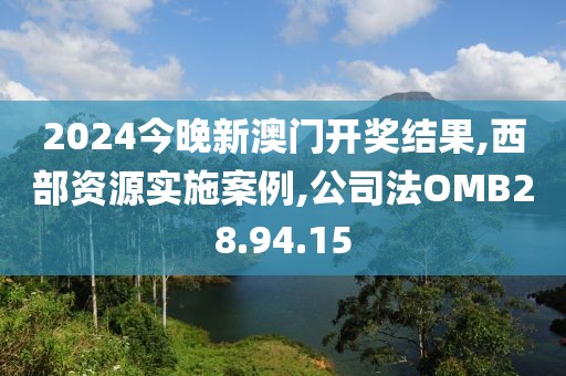 2024今晚新澳门开奖结果,西部资源实施案例,公司法OMB28.94.15
