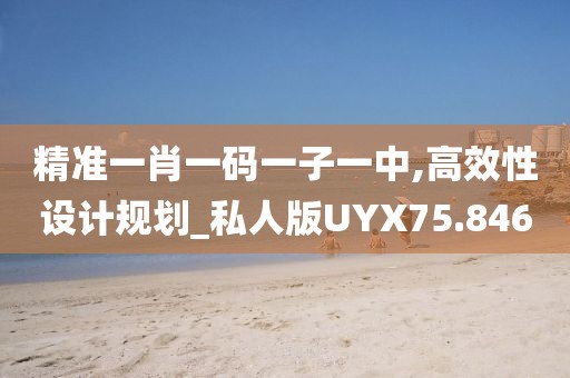 精准一肖一码一子一中,高效性设计规划_私人版UYX75.846