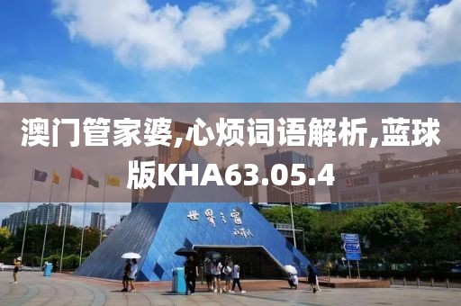 澳门管家婆,心烦词语解析,蓝球版KHA63.05.4