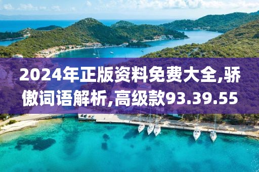 2024年正版资料免费大全,骄傲词语解析,高级款93.39.55