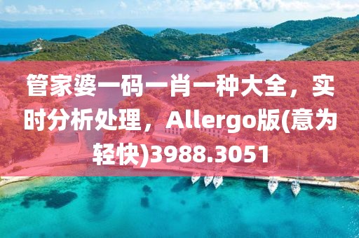 管家婆一码一肖一种大全，实时分析处理，Allergo版(意为轻快)3988.3051