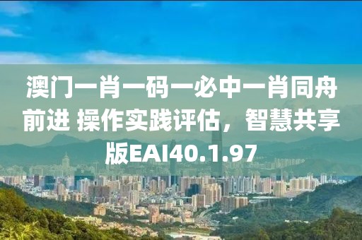 澳门一肖一码一必中一肖同舟前进 操作实践评估，智慧共享版EAI40.1.97