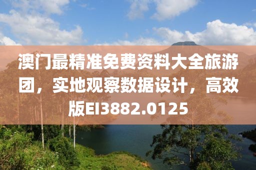 澳门最精准免费资料大全旅游团，实地观察数据设计，高效版EI3882.0125