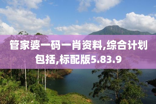 管家婆一码一肖资料,综合计划包括,标配版5.83.9