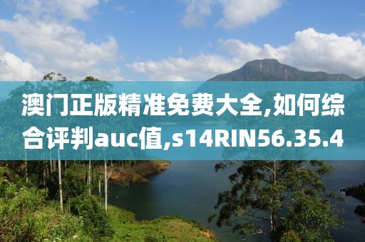 澳门正版精准免费大全,如何综合评判auc值,s14RIN56.35.40