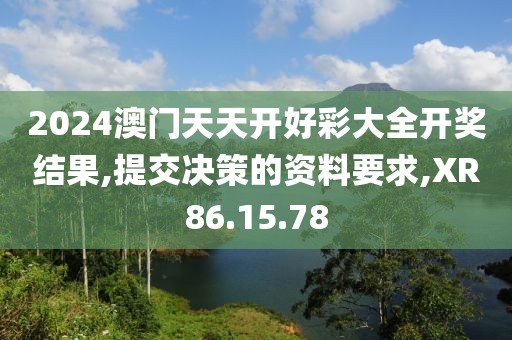 2024澳门天天开好彩大全开奖结果,提交决策的资料要求,XR86.15.78