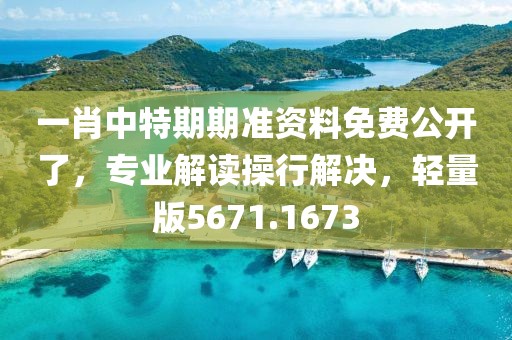 一肖中特期期准资料免费公开了，专业解读操行解决，轻量版5671.1673