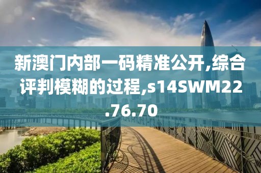 新澳门内部一码精准公开,综合评判模糊的过程,s14SWM22.76.70