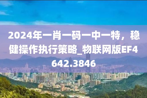 2024年一肖一码一中一特，稳健操作执行策略_物联网版EF4642.3846