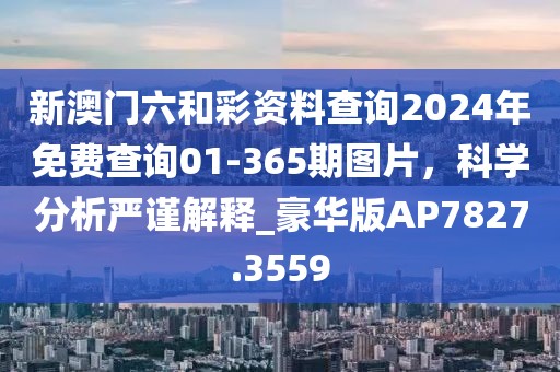 新澳门六和彩资料查询2024年免费查询01-365期图片，科学分析严谨解释_豪华版AP7827.3559
