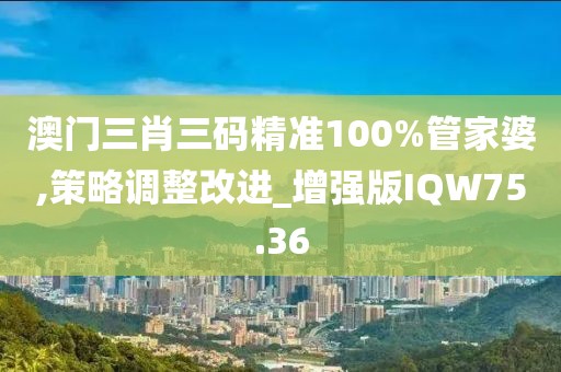 澳门三肖三码精准100%管家婆,策略调整改进_增强版IQW75.36